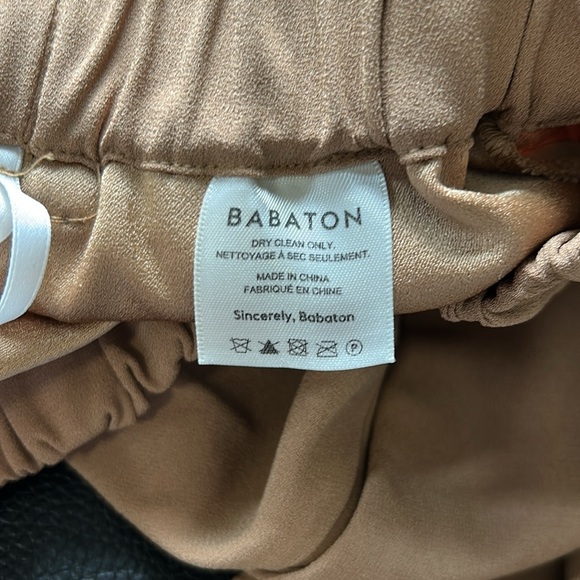 Aritzia Babaton Dexter Pull On Jogger Ankle Length Tuxedo Pant Camel Tan Sz M - Picture 11 of 14